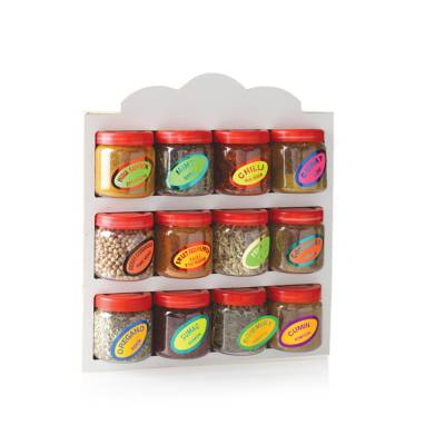 12 Types Spices in Plastik Jars Set