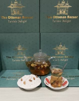 The Ottoman Bazaar - Apple Fruit Tea Powder with Real Apple Bites – Refreshing Turkish Drink Mix