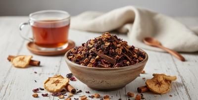The Ottoman Bazaar - Apple Cinnamon Hibiscus Tea – Herbal Wellness Blend – Regulates Cholesterol & Supports Heart Health