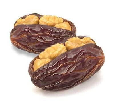 Dates inside Walnut