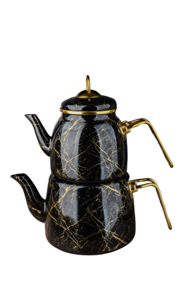 Double TeaPot Enamel(Black Color)