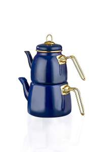  - Double TeaPot Enamel(Blue Color)