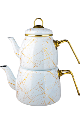 Double TeaPot Enamel(White Color)