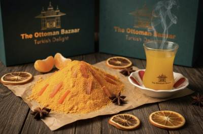 The Ottoman Bazaar - Instant Mango Fruit Tea Powder with Real Dried Mango Pieces – Refreshing Tropical Flavor – Turkish Made