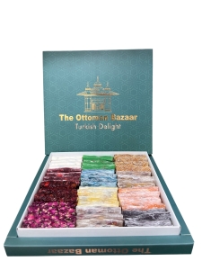 The Ottoman Bazaar - Mix Box of Finger Size Turkish Delight with Pistachio 1000 g