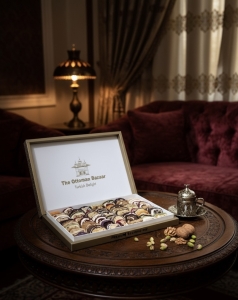 Assorted Turkish Delight Mix Box – Premium Ottoman Sweets with Pistachio, Hazelnut & Fruit Flavors – 1500g Gift Box - Thumbnail