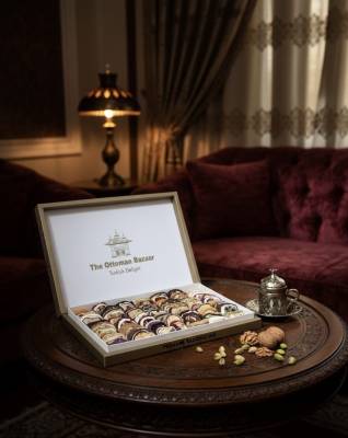 Assorted Turkish Delight Mix Box – Premium Ottoman Sweets with Pistachio, Hazelnut & Fruit Flavors – 1500g Gift Box