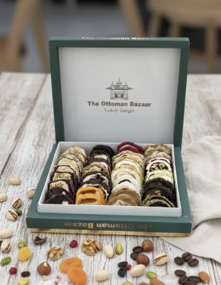 The Ottoman Bazaar - Assorted Turkish Delight Mix Box – Traditional Ottoman Sweets with Pistachio, Hazelnut & Fruit Flavors – 1000g Gift Box