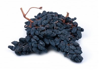 Organic Black Grapes Dried on Branch