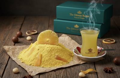 The Ottoman Bazaar - nstant Pineapple Fruit Tea Powder – Tropical Flavor with Real Pineapple Bites | Hot & Iced Drink