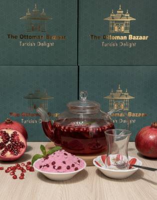 The Ottoman Bazaar - Pomegranate Fruit Tea Powder – Authentic Turkish Drink Mix with Real Pomegranate Flavor
